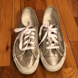 Gold Lamé Superga Sneakers
